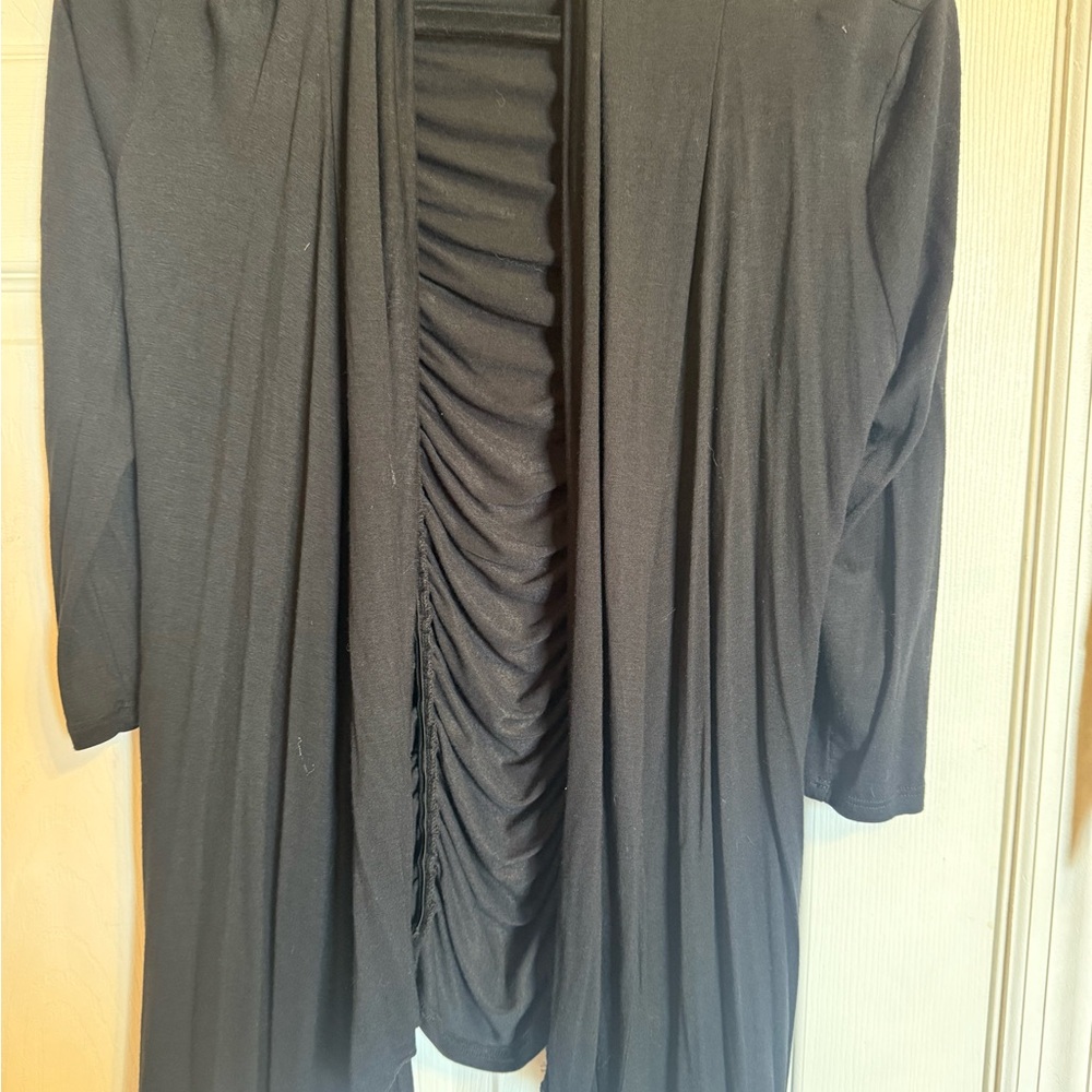 Charlotte Russe Black Draped Cardigan